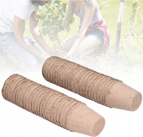  Strend Pro virágcserép 7,7 cm x 7,7 x 7,7 cm átmérő 8 cm bézs tőzeg