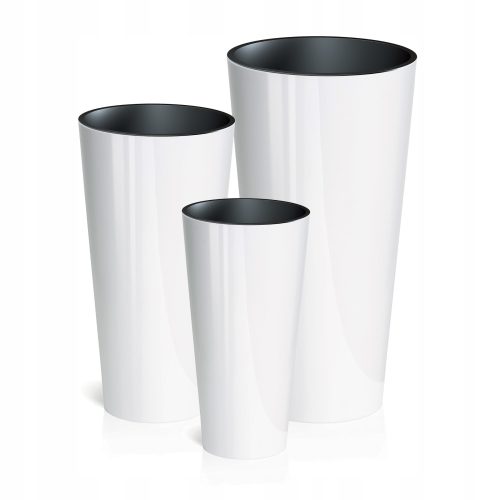  Prosperplast virágcserép 25 cm x 25 x 47 cm átmérő 25 cm műanyag fehér + 2 egyéb termék