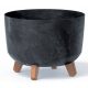  Prosperplast virágcserép 29 cm x 29 x 22 cm átmérő 29 cm műanyag szürke és ezüst árnyalatok