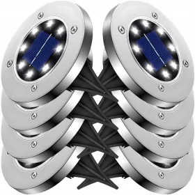  MAXSELL beágyazott napelemes lámpa ezüst 12,6 cm 8 db.