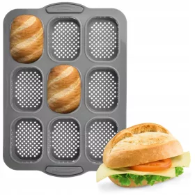   SZILIKON FORMA SÜTÉSHEZ 4 DB MINI ZSEMLE Brunbeste 23,5 x 33,5 cm