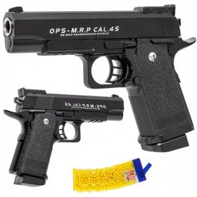    FÉM PISZTO MŰANYAG GOLYÓKHOZ REPLICA COLT METAL + 800 GOLYÓ