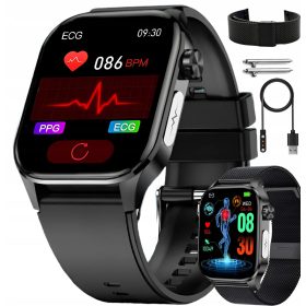    Lazird Smartwatch SmartWatch AMOLED EKG HRV GLUCOSE TALKS fekete