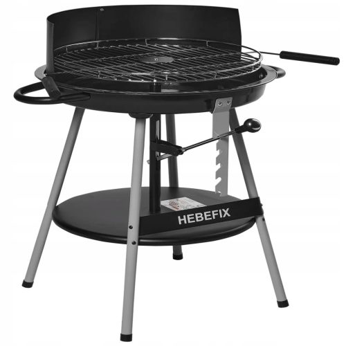  Faszén grill, átmérője 47 cm, polccal, Hebefix 10560 Activia