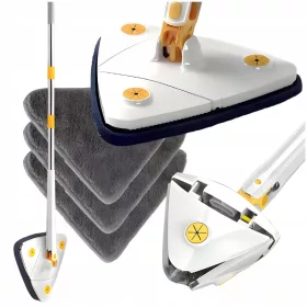   MORE&DECO forgatható felmosó Háromszög lapos forgatható felmosó, fehér, 25 cm