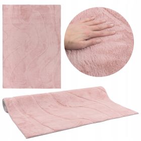    NYÚL RÓZSASZÍN GYERMEKSZŐNYEG SZUPER PUHA, SZÉP, MINT NYÚL SZŐRME 120x170cm