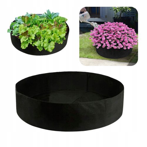  Virágcserép 90 cm x 90 x 30 cm átmérő 90 cm tisztított geotextília fekete