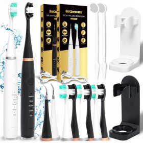    KÉSZLET 2x SONIC ELEKTROMOS FOGKEFE + KIEGÉSZÍTŐ TARTOZÉKOK IPX7