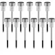  SuperLED napelemes lámpa, ezüst, 29,5 cm, 12 db.