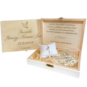    AJÁNDÉKDOBOZ SZENTÁLDOZÁSHOZ, KERESZTELÉSRE, PÉNZRE, VÉSES ÉKSZERRE