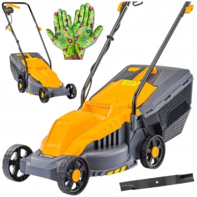    Powermat 2200 W elektromos fűnyíró, 30 l + Procera kesztyű, 8-as méret