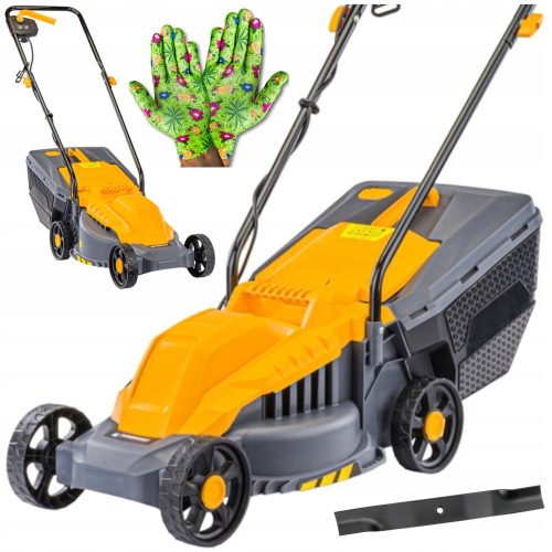  Powermat 2200 W elektromos fűnyíró, 30 l + Procera kesztyű, 8-as méret