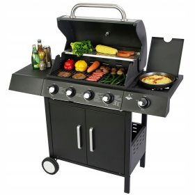    GÁZGRILL EL FUEGO SAN ANGELO 4+1 öntöttvas Rács 13,7kW + CSÖKKENTŐ!