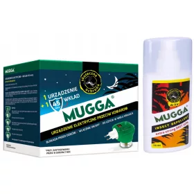   Mugga Deet szúnyog- és kullancs spray 50% 75 ml + Mugga szúnyogriasztó folyadék 0,06 kg 35 ml