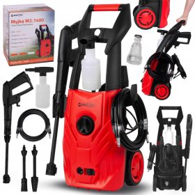   Maltec nagynyomású mosó 120 bar 1400 W + PISZTAL ÁLLÍTHATÓ LÁNCSA + TURBO NYOMÁSOS MOSÓ KÉSZLET