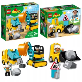   LEGO Duplo 10931 teherautó és lánctalpas kotró + LEGO Duplo 10930 buldózer