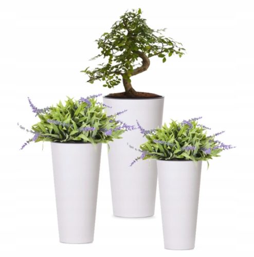  Prosperplast virágcserép 25 cm x 25 x 47,6 cm átmérő 25 cm műanyag fehér + 2 egyéb termék