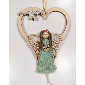    KERESZTSÉGI szuvenír Első szentáldozás ŐRANGYAL név makramé medál