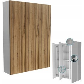    függeszthető fürdőszobai szekrény 75x100 tölgy wotan fürdőszobához