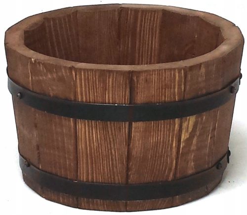  Drewdon virágcserép 28 cm x 28 x 17 cm átmérőjű 28 cm fa árnyalatú barna és bézs