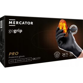   Mercator Medical GO GRIP BLACK EXTRA STRONG kesztyű 9 - L 25 pár