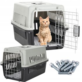    NAGY SZÁLLÍTÓ MACSKA KUTYÁHOZ NYÚL ÁLLAT MŰANYAG KETRECE TOLL DOBOZ