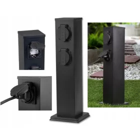    Négyzet alakú világítóoszlop Masterled E27 40 cm fekete