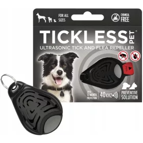    Tickless Pet ultrahangos kullancs és bolha védelem kutyáknak Fekete