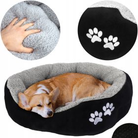    Dogguru kutya kanapé, fekete, szürke árnyalatok, 70 cm x 64 cm