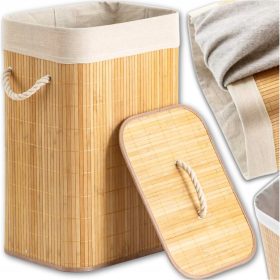    Care Life 72l szabadon álló szennyeskosár, barna és bézs árnyalatokkal