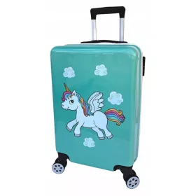    UNICORN Bőrönd EGYSZORVNIS LÓ KEREKEKEL GYERMEKEKNEK UTAZÁSI KÓD