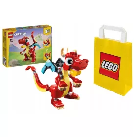    LEGO Creator 3 az 1-ben 31145 Red Dragon + Papírtáska LEGO 6315786 sárga 24x8x18 cm