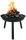  KERTI TŰZHELY TÁBORÚZI GRILLHEZ 57 CM NAGY ACÉL FEKETE TÁL BBQ 1006