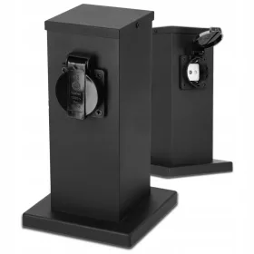    Téglalap alakú világítóoszlop Smartled 230V 22 cm fekete