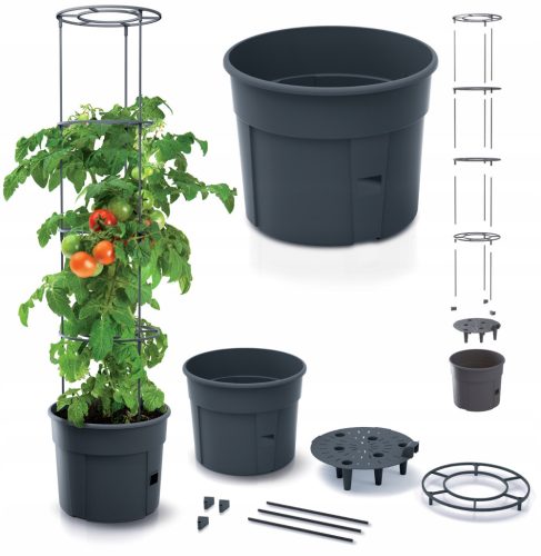  Virágcserép DTU24 39,2 cm x 39,2 x 153 cm átmérő 39,2 cm műanyag fekete
