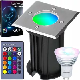   Decorya DecoGround 50 W túlfutó lámpa + GU10 LED RGB DECORYA IZZÓ 16 SZÍN A TÁVIRÁNYÍTÓN