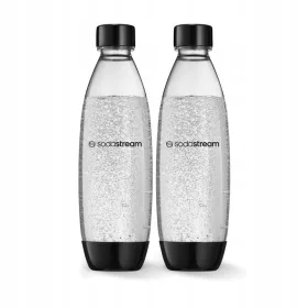    X2 SODASTREAM BIZTOSÍTÉK 1L-ES VIZES PALACKOK - FEKETE 2-CSOMAG