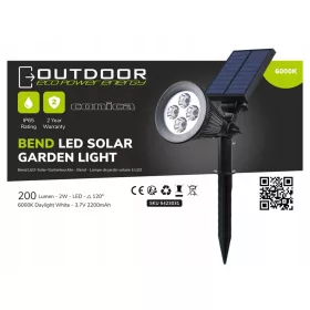    Eco Power Energy beágyazott napelemes lámpa, fekete, 39,5 cm, 1 db.