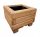  ZPD virágcserép 25 cm x 25 x 20 cm, fa, sárga és arany árnyalatú