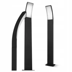    Smartled téglalap alakú világítóoszlop beépített LED-forrással, 80 cm, fekete