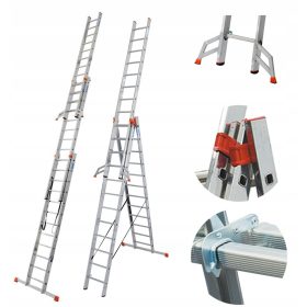  Krause alumínium létra 3 x 12 150 kg-ig