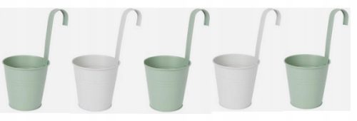  Virágcserép AM 13 cm x 13 x 28 cm átmérőjű 13 cm fém árnyalatú szürke és ezüst