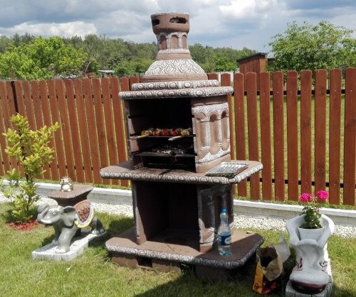  Beton kerti grill megerősített palota kandalló 2 tetejű