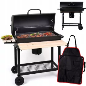    MalTec faszén grill 71 x 35 cm + MalTec grillkötény 59,5 cm