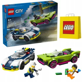    LEGO City 60415 rendőrautó üldöző izomautó + LEGO papírtáska