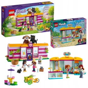    LEGO Friends 41699 Shelter Cafe + LEGO Friends 42608 divatkiegészítő bolt