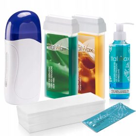    ItalWax 2x DEPILÁCIÓS VIASZ TEkercsre 100ml + STRIPES viaszfűtő