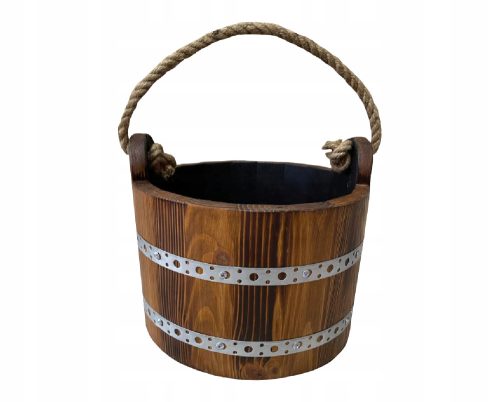  Kornik virágcserép 26,5 cm x 26,5 x 25 cm átmérő 26 cm antracit fa