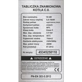    3-as névtábla kemencéhez, központi fűtés kazánhoz, gravírozott, 10x18 Ingyenes