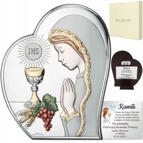    Elsőáldozás ajándék Ezüst Kép Lány GAZDA Emléktárgy + SZÖVEG